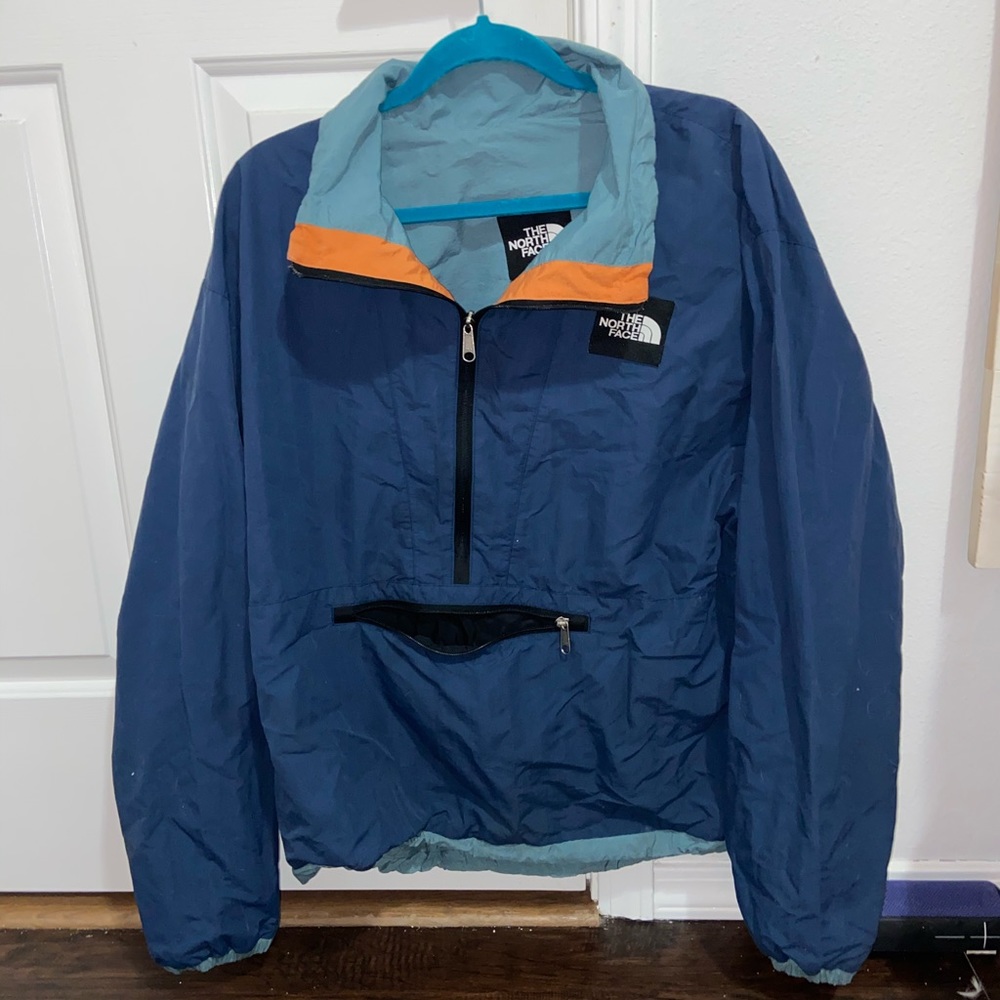 North face half zip rain coat